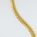 GUCCI Chain Shoulder Bag Leather Brown Gold Auth 166746-14