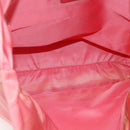 PRADA Tote Bag Nylon Pink Silver Auth 166750-11