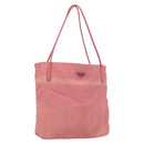 PRADA Tote Bag Nylon Pink Silver Auth 166750-1