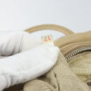 PRADA Hand Bag Nylon Beige Silver Auth 166752-11