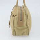 PRADA Hand Bag Nylon Beige Silver Auth 166752-3