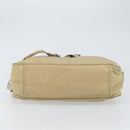 PRADA Hand Bag Nylon Beige Silver Auth 166752-5