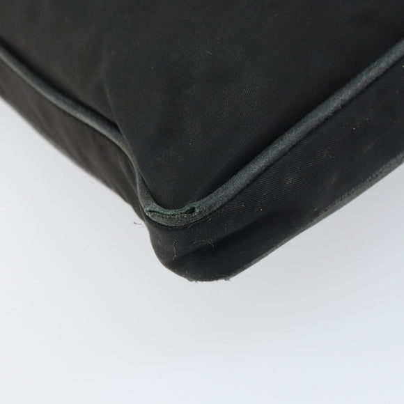 PRADA Shoulder Bag Nylon Black Silver Auth 166754