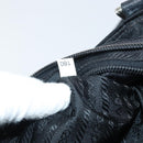 PRADA Shoulder Bag Nylon Black Silver Auth 166754-12