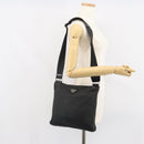 PRADA Shoulder Bag Nylon Black Silver Auth 166754-27