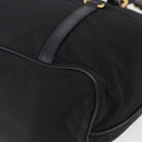 PRADA Tote Bag Nylon Black Gold Auth 166756-15
