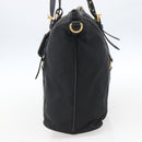 PRADA Tote Bag Nylon Black Gold Auth 166756-4