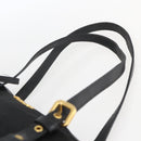 PRADA Tote Bag Nylon Black Gold Auth 166756-8