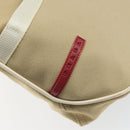 PRADA Sports Shoulder Bag Canvas Beige Silver Auth 166757-9