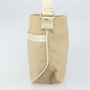 PRADA Sports Shoulder Bag Canvas Beige Silver Auth 166757-3