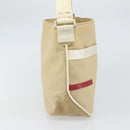 PRADA Sports Shoulder Bag Canvas Beige Silver Auth 166757-4