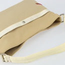 PRADA Sports Shoulder Bag Canvas Beige Silver Auth 166757-6