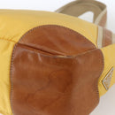 PRADA Tote Bag Nylon Yellow Silver Auth 166759-16