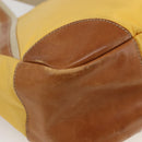 PRADA Tote Bag Nylon Yellow Silver Auth 166759-17