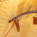 PRADA Tote Bag Nylon Yellow Silver Auth 166759-20