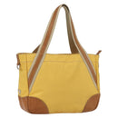 PRADA Tote Bag Nylon Yellow Silver Auth 166759-1