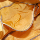 PRADA Tote Bag Nylon Yellow Silver Auth 166759-23