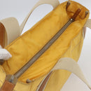 PRADA Tote Bag Nylon Yellow Silver Auth 166759-6
