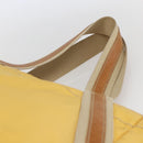 PRADA Tote Bag Nylon Yellow Silver Auth 166759-14