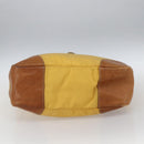 PRADA Tote Bag Nylon Yellow Silver Auth 166759-5