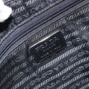PRADA Shoulder Bag Nylon Khaki Silver Auth 166760-17