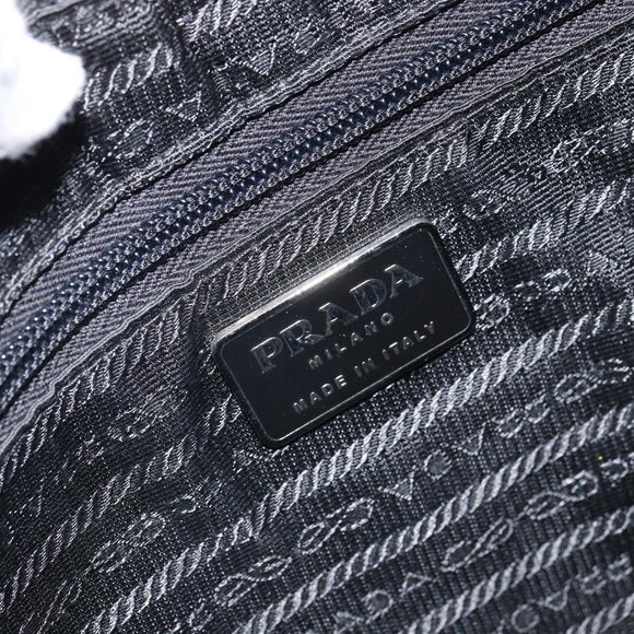 PRADA Shoulder Bag Nylon Khaki Silver Auth 166760