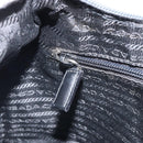 PRADA Shoulder Bag Nylon Khaki Silver Auth 166760-20