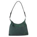 PRADA Shoulder Bag Nylon Khaki Silver Auth 166760-13