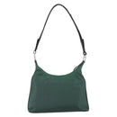 PRADA Shoulder Bag Nylon Khaki Silver Auth 166760-2