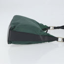 PRADA Shoulder Bag Nylon Khaki Silver Auth 166760-3
