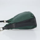 PRADA Shoulder Bag Nylon Khaki Silver Auth 166760-4