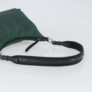 PRADA Shoulder Bag Nylon Khaki Silver Auth 166760-7