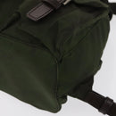 PRADA Backpack Nylon Khaki Silver Auth 166761-17