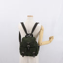 PRADA Backpack Nylon Khaki Silver Auth 166761-25