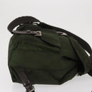 PRADA Backpack Nylon Khaki Silver Auth 166761-3