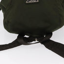 PRADA Backpack Nylon Khaki Silver Auth 166761-6