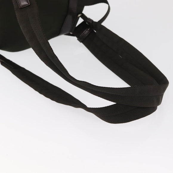 PRADA Backpack Nylon Khaki Silver Auth 166761