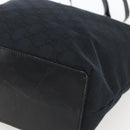 GUCCI GG Canvas Tote Bag Black Gold 002 1098 1705 Auth 166765-9