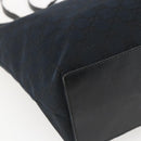 GUCCI GG Canvas Tote Bag Black Gold 002 1098 1705 Auth 166765-16