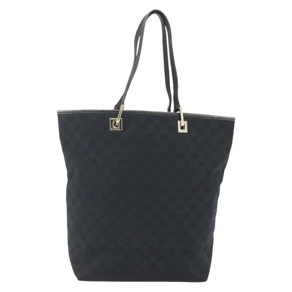 GUCCI GG Canvas Tote Bag Black Gold 002 1098 1705 Auth 166765