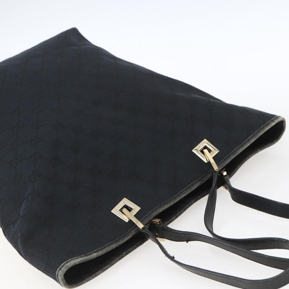 GUCCI GG Canvas Tote Bag Black Gold 002 1098 1705 Auth 166765