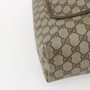 GUCCI GG Supreme Web Sherry Line Tote Bag PVC Beige Red 39 02 003 Auth 166766-11