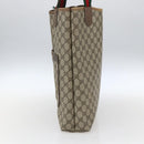 GUCCI GG Supreme Web Sherry Line Tote Bag PVC Beige Red 39 02 003 Auth 166766-5