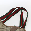 GUCCI GG Supreme Web Sherry Line Tote Bag PVC Beige Red 39 02 003 Auth 166766-8