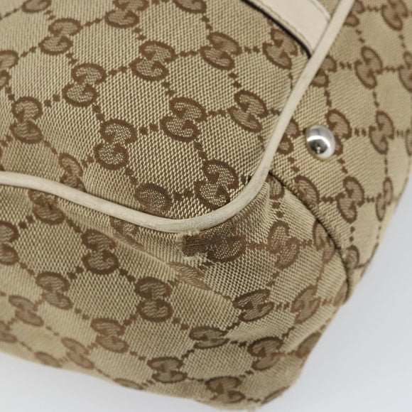 GUCCI GG Canvas Tote Bag Beige Gold 232957 Auth 166767