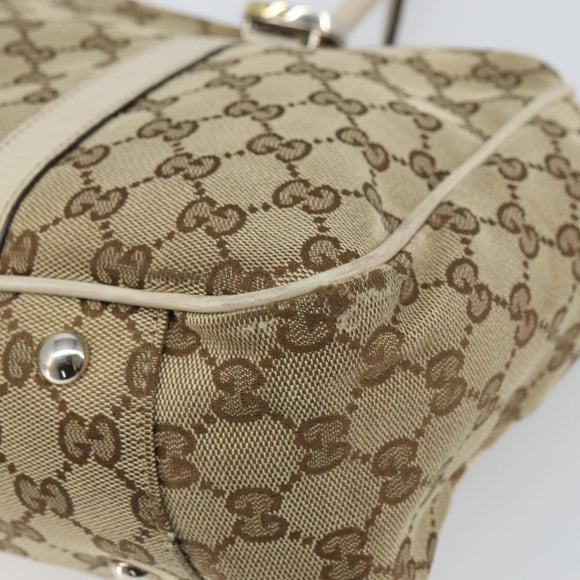 GUCCI GG Canvas Tote Bag Beige Gold 232957 Auth 166767