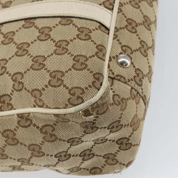 GUCCI GG Canvas Tote Bag Beige Gold 232957 Auth 166767