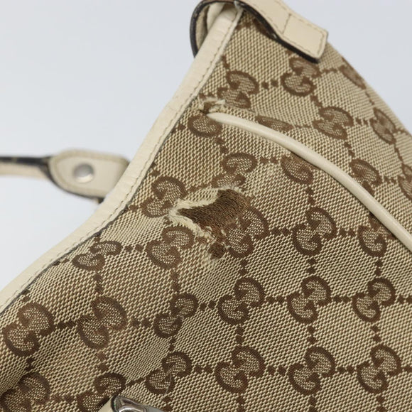GUCCI GG Canvas Tote Bag Beige Gold 232957 Auth 166767