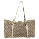 GUCCI GG Canvas Tote Bag Beige Gold 232957 Auth 166767-2