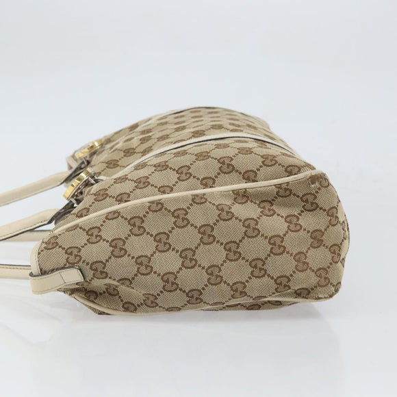 GUCCI GG Canvas Tote Bag Beige Gold 232957 Auth 166767